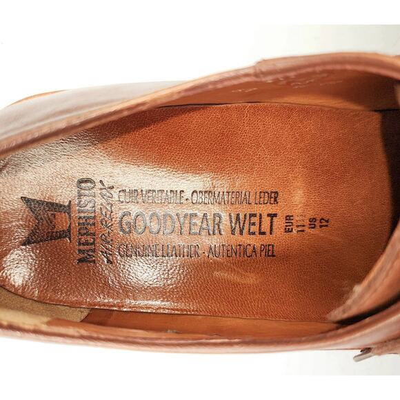 Mephisto Classic Leather Shoes Goodyear Welt Caoutchouc Size 12 Portugal MINT - Picture 13 of 15